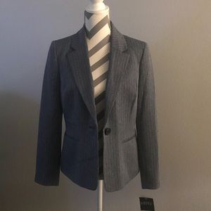 Kasper Blue and White Pinstripe Blazer